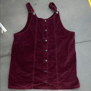 Celebrity Pink Burgundy Corduroy Tank Top